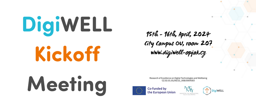 Kick-off meeting výzkumného projektu DigiWELL: 15.–16. dubna
